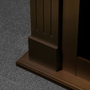 Camino Elettrico da Terra 110x36x100 cm Cambridge In Legno Noce      