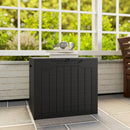 Baule Porta Attrezzi da Esterno 56x41x50 cm Impermeabile Nero   