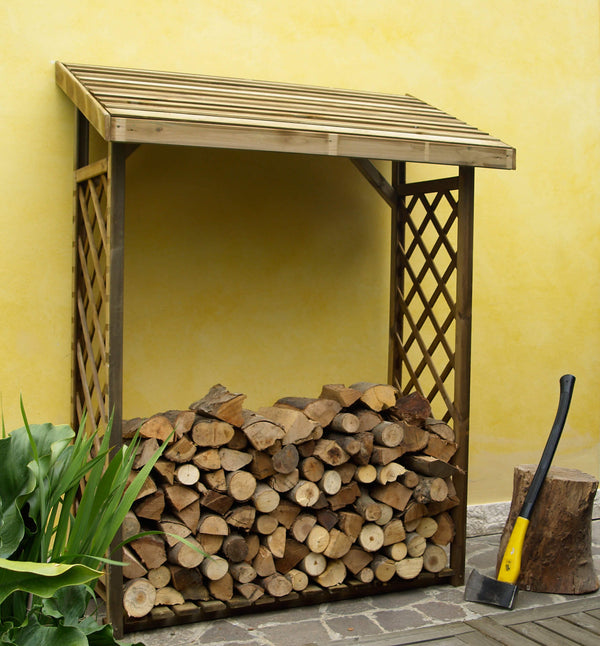 Holzschuppen mit Gartengrill 133 x 67 x 175 cm in Naturholz sconto