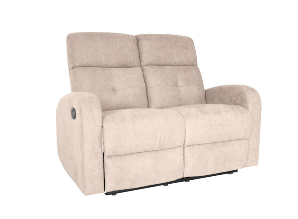 sconto 2-Sitzer-Liegesofa mit Fußstütze 130 x 85 x 100 cm in beigem Stoff