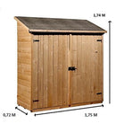 Casetta Box da Giardino 1,63x0,74 m con Pavimento in Legno Picea Massello 16mm Eden