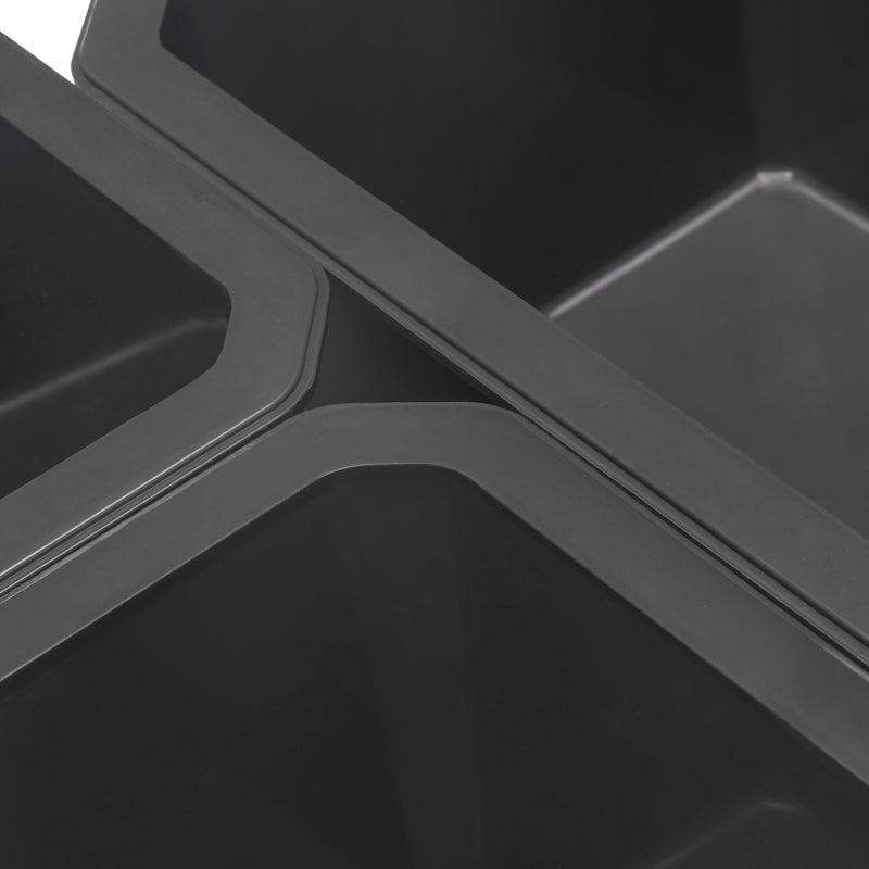 Contenitori Organizer Cassetti da Bagno 6 Cubi in Tecnoplastica Emuca Tidy Grigio Antracite