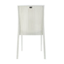 Set 2 Sedie da Giardino in Stile Rattan Bianco