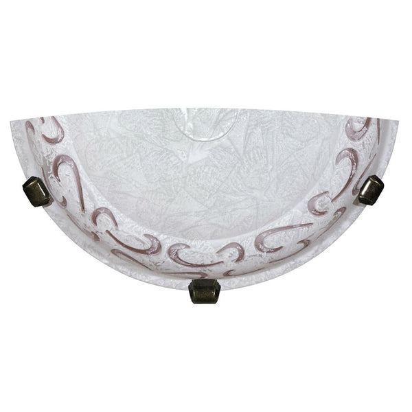 Wandleuchte 1xE27 Haken Bz Cracked Glass White Amber Finishes E-Energy Asia sconto