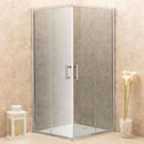 Box Doccia Angolare 80x80 cm 2 Ante Scorrevoli in Cristallo Fumè 6mm H185 Vorich Itria