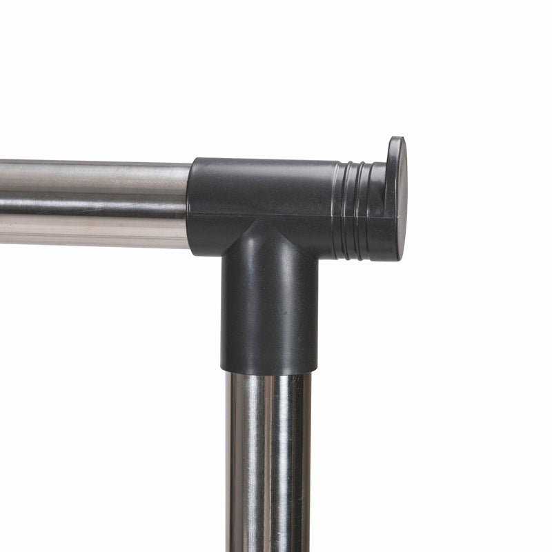 Stender Appendiabiti Singolo 88x43x170 cm in Metallo e Plastica Nero