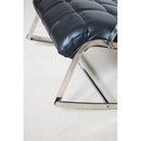 Poltrona Lucrezia in Acciaio Cromato Rivestimento in Similpelle Nero