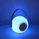 Lampada 12 Led Multicolor Ø20x20 cm Bluethoot in Polietilene Bianca