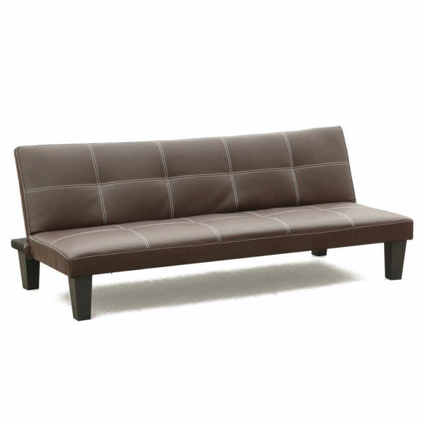Schlafsofa 175 x 80 x 69 cm in braunem Kunstleder sconto