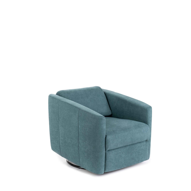 Poltrona Reclinabile Manuale 85/140x70xH69/96 cm in Tessuto Magic Acquamarina