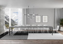 Tavolo Allungabile 140-400x90x77 cm Karamay Premium Cemento Telaio Antracite 
