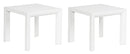 Set 2 Tavolini 40x40x35h cm Cruise Bianco