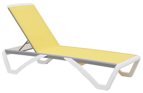 Gartenliege aus Aluminium und Textilene Taddei Positano Yellow acquista