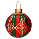 Sfera resina verde e rosso cm Ø39,8xh43,2