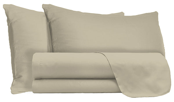 Set aus Doppellaken oben und unten und taubengrauen Mikrofaser-Kissenbezügen sconto