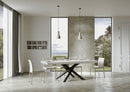 Tavolo Allungabile 120-380x90x77 cm Volantis Premium Bianco Frassino Telaio Antracite 