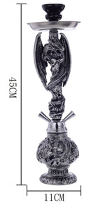 Narghilè 2 Tubi H45 cm con Pinza Carbone