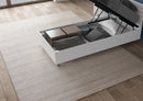 Letto Singolo Testata Doghe Inclinata Ankel Bianco Frassino Varie Misure
