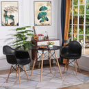 Set 4 Sedie di Design con Braccioli 62,5x44x80 cm Federica Nere