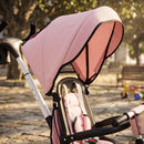 Triciclo per Bambini 6 in 1 con Maniglione di Spinta e Sedile Girevole 111,5x52x98 cm Rosa      
