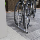 Rastrelliera Portabici per 2 Biciclette Posizione Regolabile in Acciaio 50x34x27,5 cm 