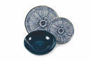 Servizio Piatti 18 Pezzi in Porcellana e Gres Multicolor Villa d'Este Home Tivoli Masai Blue