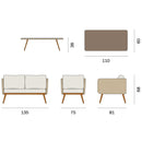 Set da Giardino in Wicker e Alluminio Vorghini Salamanca Beige