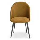 Set 2 sedie Imbottite 51x58x87 cm In Tessuto Tiffany  Lola Senape