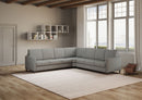 Divano Angolare 7 Posti 281x281x85 cm Karay in Tessuto Grigio