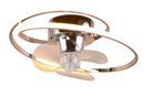 Plafoniera con Ventilatore da Interno a LED Ø50 cm Plastica Cromo