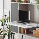 Mobile 1 Anta 3 Ripiani 85,5x29,5x135 cm in MDF Tatti Bianco e Antracite