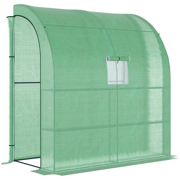 Wandgewächshaus 2 Regale 200 x 100 x 213 cm aus Stahl und grünem PE prezzo