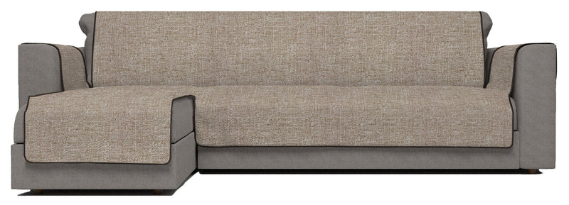 Copridivano in Poliestere con Penisola Sinistra Marrone Varie Misure