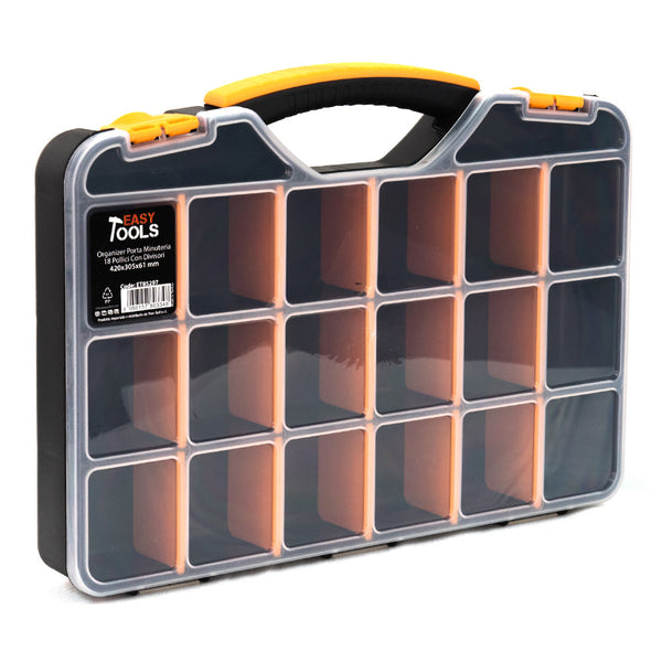 Kleine Kunststoffbox 42 x 30,5 x 6,1 cm mit Trennwänden prezzo