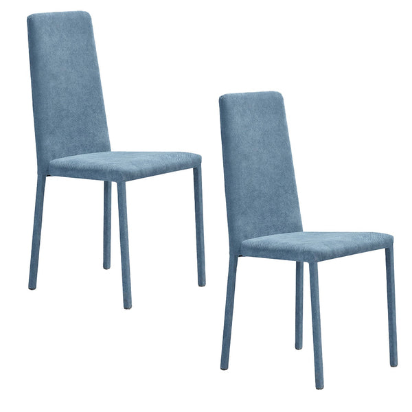 online Set 2 sedie Imbottite 45x52x91 cm In Tessuto Savoy Betty Plus Carta da Zucchero