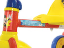 Triciclo a Pedali Primi Passi per Bambini con Maniglione Genitoriale Rimovibile e Vano Contenitore Disney Mickey Mouse Giallo e Rosso  