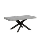 Tavolo Allungabile 200-460x90x77 cm Volantis Cemento Telaio Antracite 