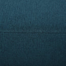 Pouf Poggiapiedi Imbottito 40x30x24 cm Rettangolare Blu Scuro  