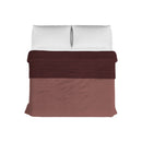 Trapuntino Estivo Double Face Effetto Water Washed in Poliestere Corallo e Bordeaux Varie Misure