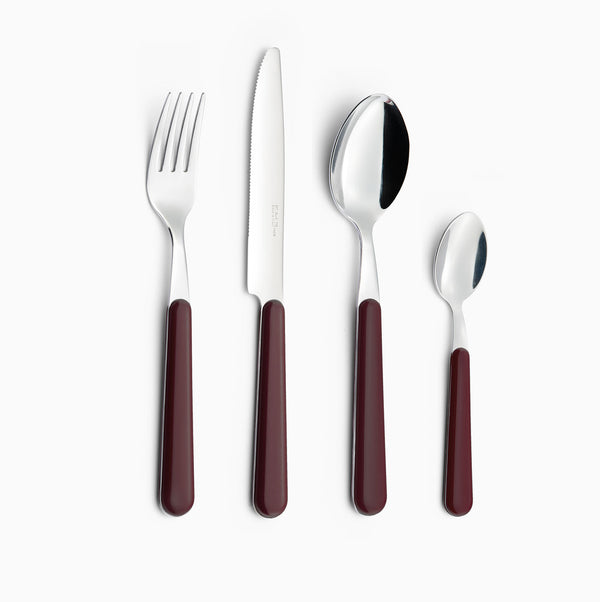 acquista Servizio Set di Posate 24 pezzi in Acciaio Inox Eme Brio Bordeaux 10