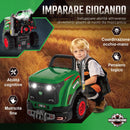 Officina Camion Giocattolo per Bambini 3-6 Anni 42x42x47 cm con Motore 60 Accessori Luci Vapore e Suoni in PP Verde      