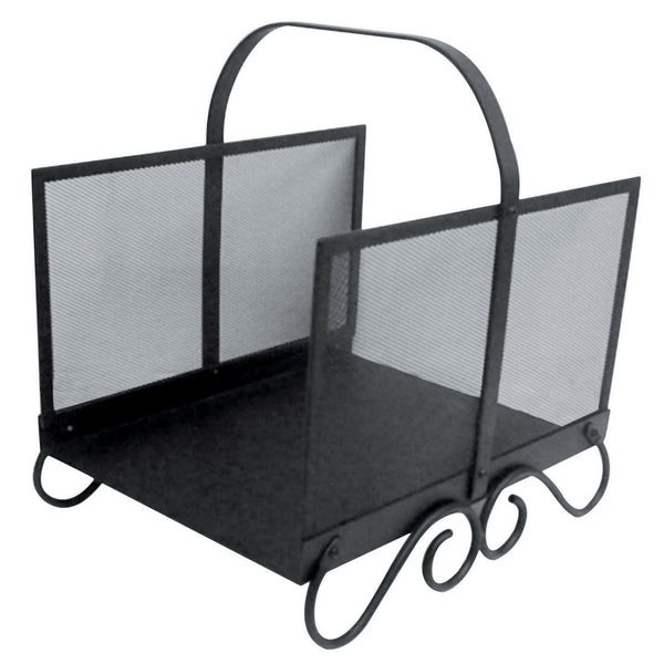 Holzhalter für Kamin 41x33x48 cm in Bauer Castle Black Steel acquista