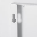 Camino a Bioetanolo da Parete 48x18x48 cm in Acciaio Inox Bianco