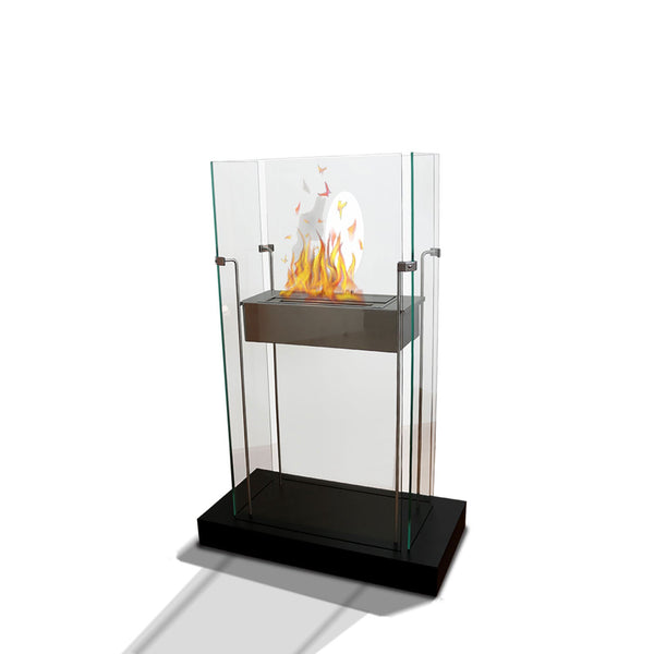 Camino a Bioetanolo da Pavimento 65x34x90 cm 2000W 1,5L Atlanta Nero prezzo