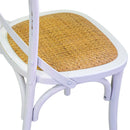 Sedia in Legno 51x55H46,5/89cm Cross Bianco Antico