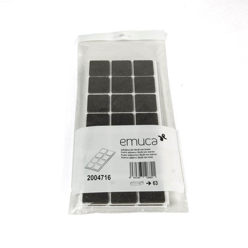 Feltrini Adesivi per Mobile Quadrati 30 x 30 mm 630 Pezzi Emuca