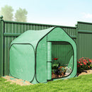 Serra a Casetta Pieghevole 150x148x148 cm con Ingresso a Cerniera Verde   
