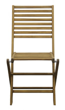 Set 2 Sedie da Giardino Pieghevoli 48x53x92 cm in Legno Naturale