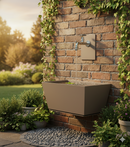 Fontana a Parete da Giardino con Rubinetto e Vasca Belfer 42/PRQ Tortora