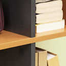 Libreria Moderna a 5 Livelli 13 Ripiani 95x25x150,5 cm in Truciolato Grigia e Color Legno